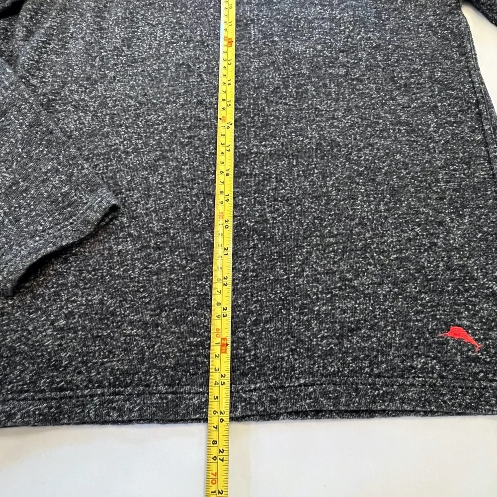 Tommy Bahama Grey Long Sleeve Red Marlin Womens Pullover Fleece Sweater | Size M